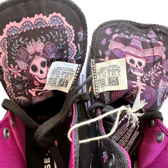 Converse Run Star Hike Day Dead High Platform Painted Embroidered NWT 13 14.5 - Picture 9 of 14